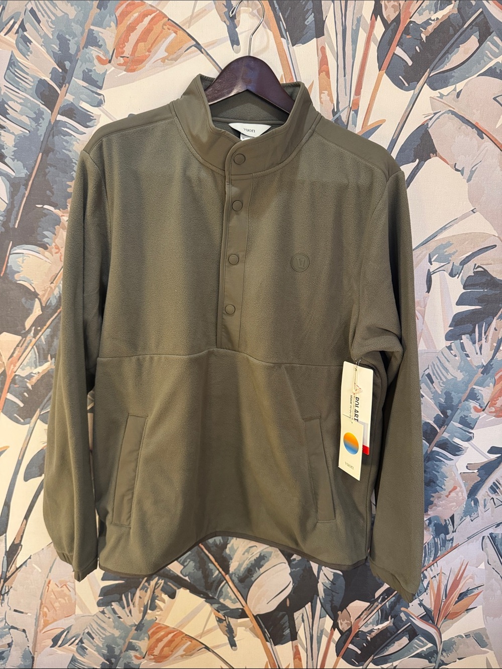 Vuori Aspen Half Snap Polartec Wind Pro Fleece Mens XL NWT